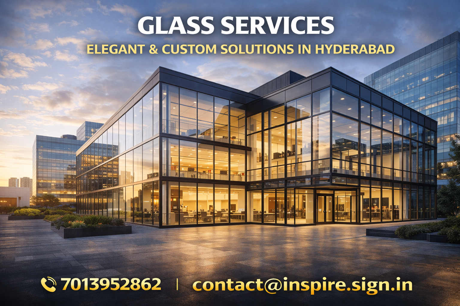 Toughened Glass Work & Office Partitions in Hyderabad